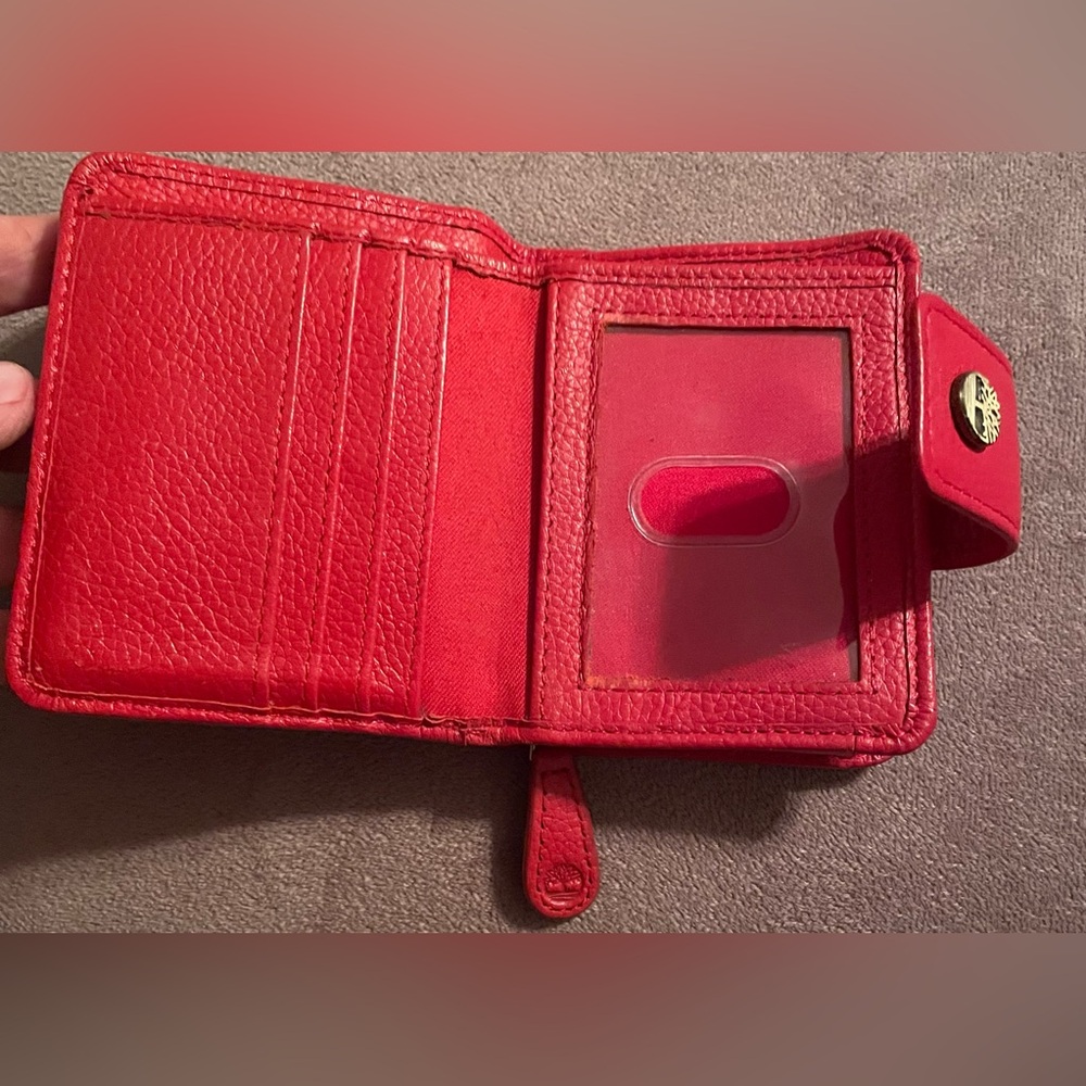 Timberland Bold Red Leather Wallet - Picture 8 of 11